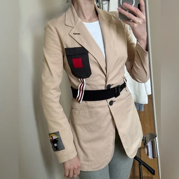 Designer AVTANDIL-73 Beige Jacket in Size Small - Picture 1 of 16